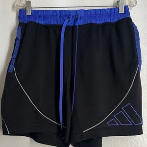 Men's Black and Royal Blue Athletic Shorts- Daniel Patrick Adidas